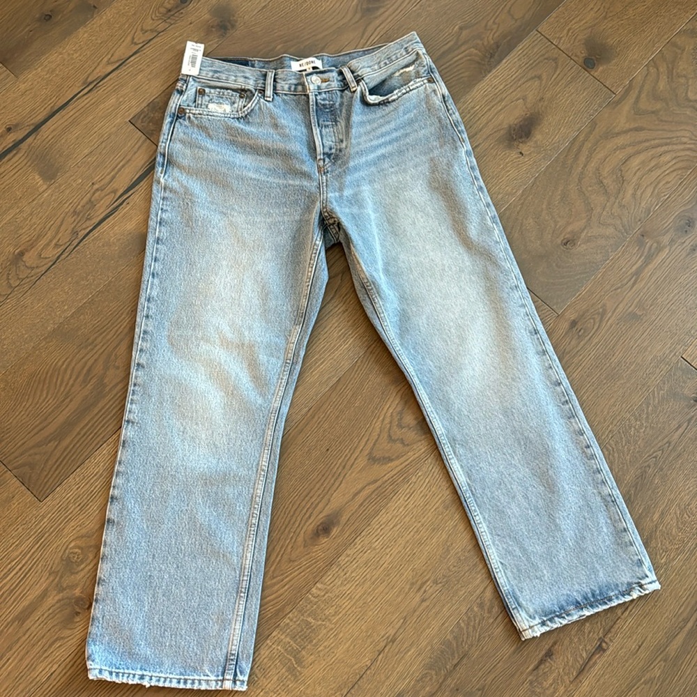 RE/DONE Easy Straight Crop Ripped Tide 26